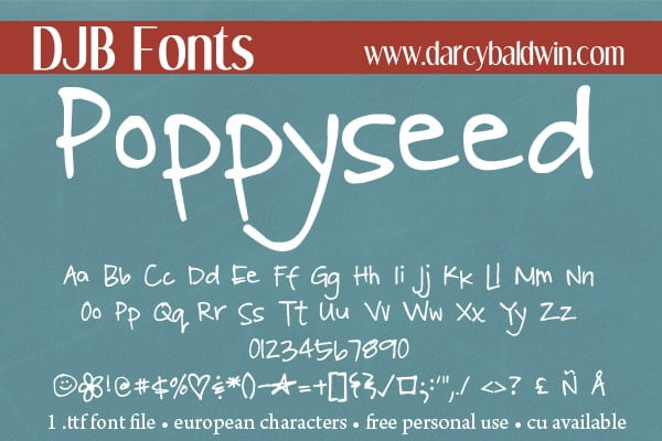 Djbfonts Poppyseed3