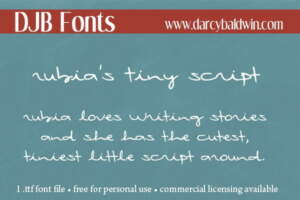 Djbfonts Rubiatinyscript2