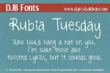 Djbfonts Rubiatuesday3