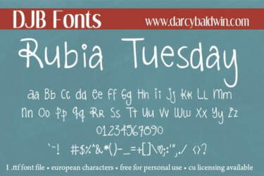 Djbfonts Rubiatuesday4