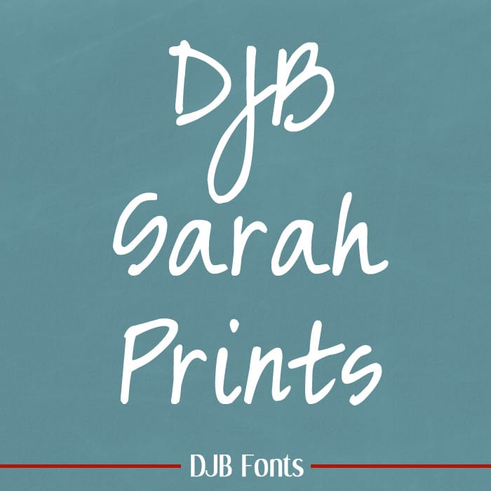 Djbfonts Sarahprints