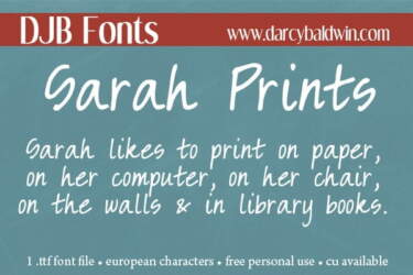 Djbfonts Sarahprints2