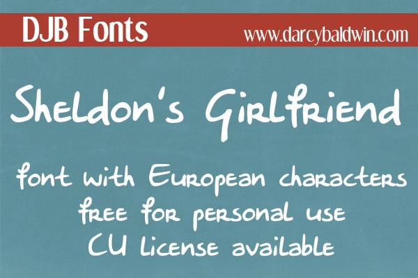 Djbfonts Sheldonsgirlfriend3