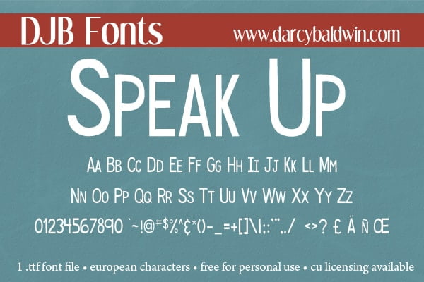 Djbfonts Speak Up 3