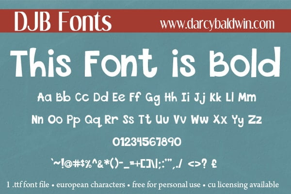 Djb this font is bold