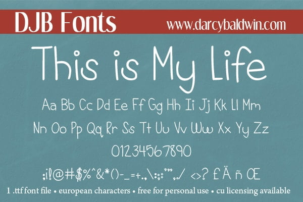 Djbfonts Thisismylife2