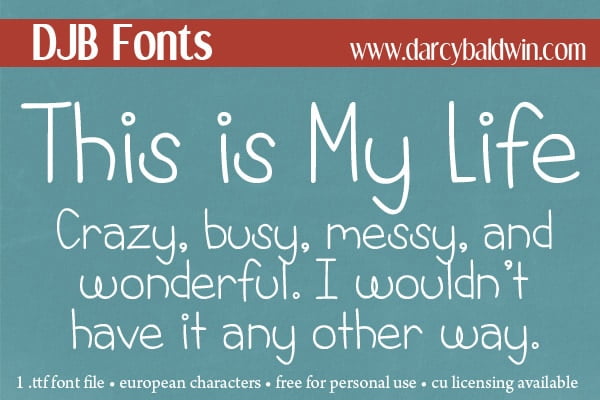 Djbfonts Thisismylife3