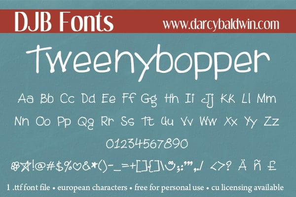 Djbfonts Tweenybopper3