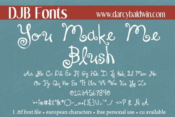 Djbfonts Youmakemeblush3