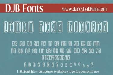 Djbfonts Lemonheadoutlined3