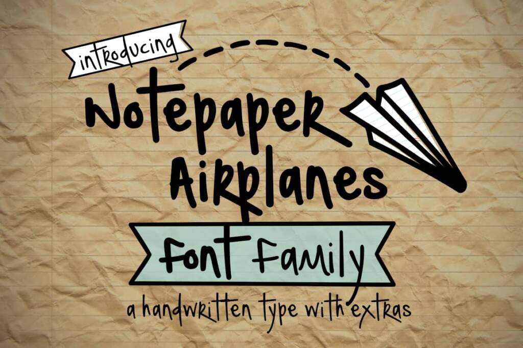 Notepaper Airplanes Font Family