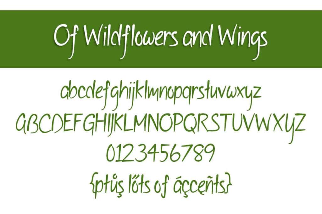 Of Wildflowers And Wings Letters