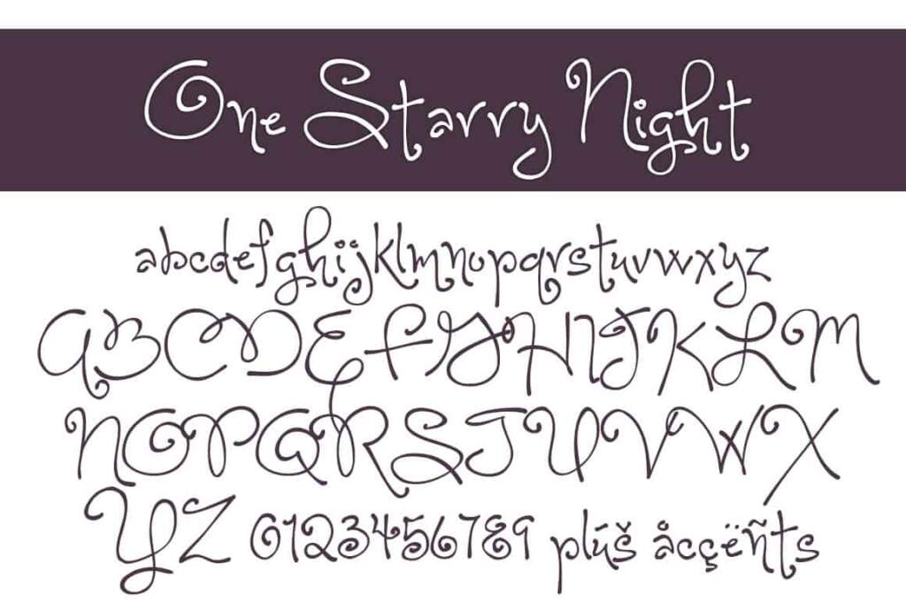 One Starry Night Letters