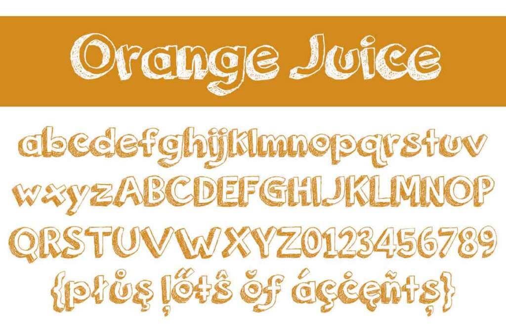 Orange Juice Font Letters