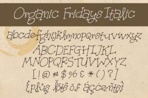 Organic Fridays Letters Italic