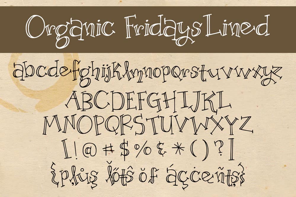 Organic Fridays Letters Lined