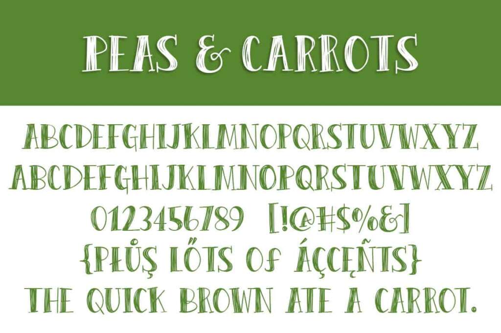 Peas & Carrots Letters