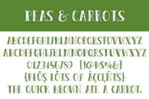 Peas & Carrots Letters