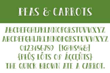 Peas & Carrots Letters