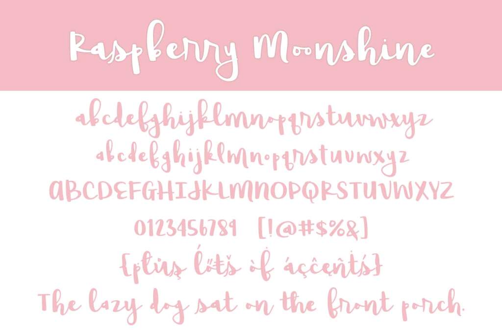 Raspberry Moonshine Letters