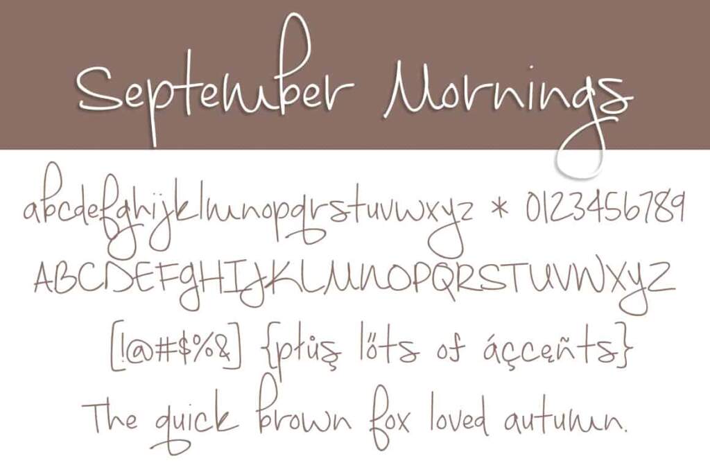 September Mornings Letters