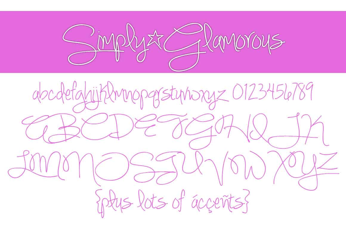 Simply Glamorous Letters
