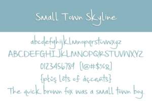 Small Town Skyline Letters