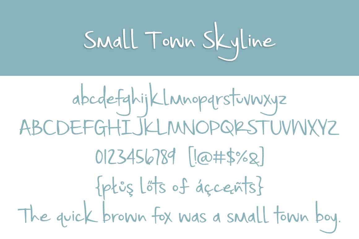 Small Town Skyline Letters