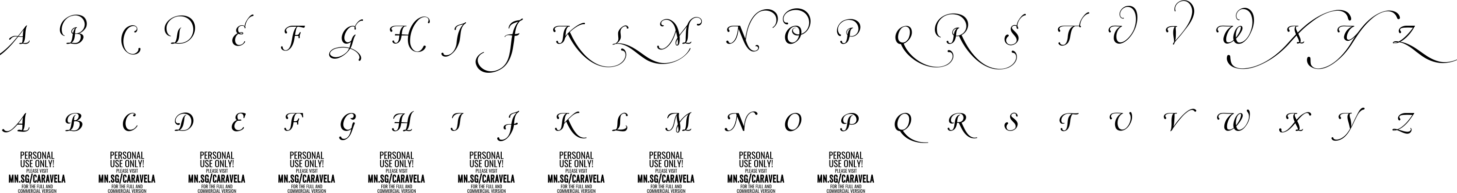 Caravela Character Map