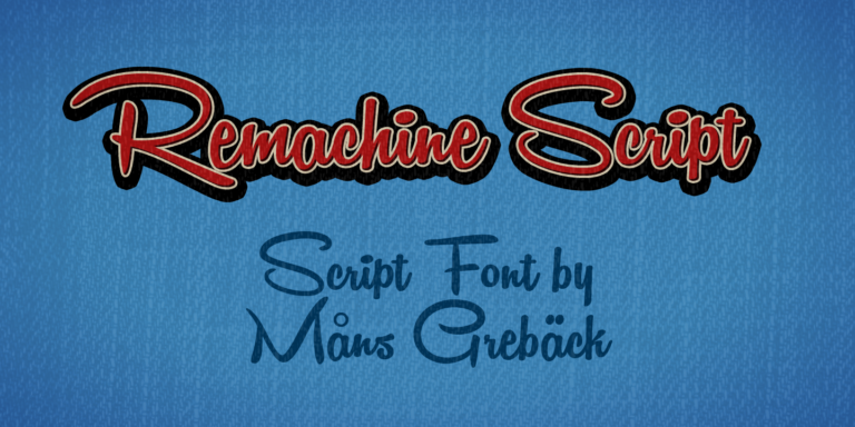 Remachine Script Font