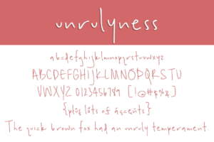 Unrulyness Letters