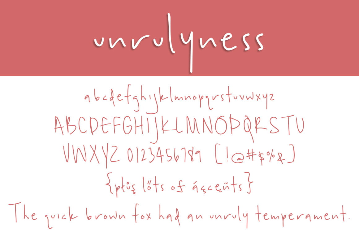 Unrulyness Letters