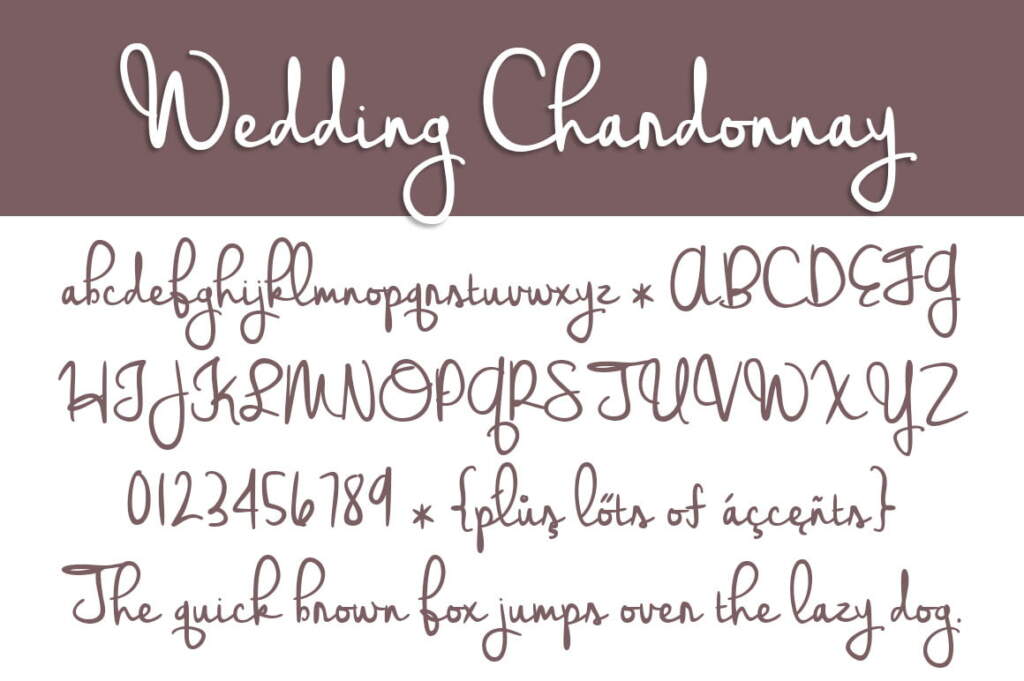 Wedding Chardonnay Letters