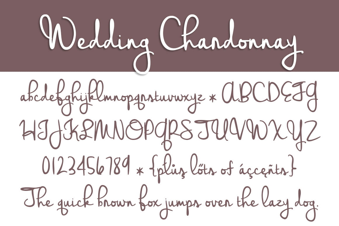 Wedding Chardonnay Letters