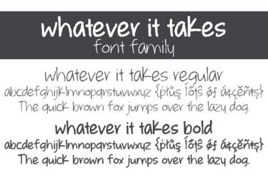 Whatever It Takes Letters Font Family