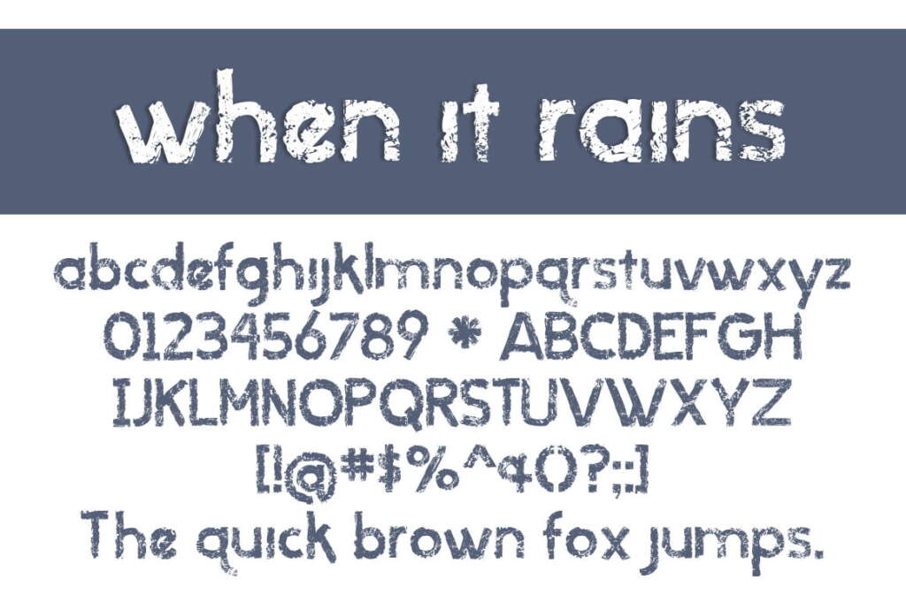 When It Rains Letters