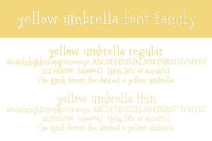 Yellow Umbrella Ff Letter
