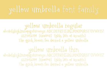 Yellow Umbrella Ff Letter