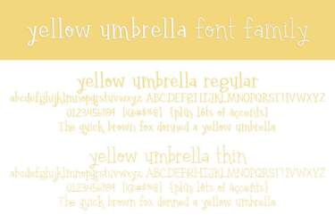 Yellow Umbrella Ff Letter