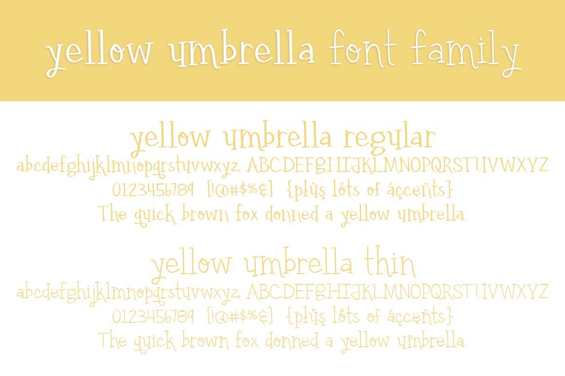 Yellow Umbrella Ff Letter