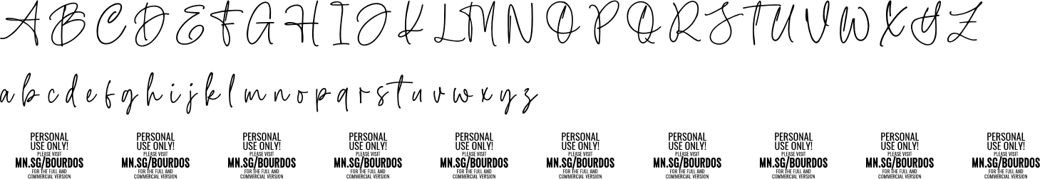Bourdos Character Map