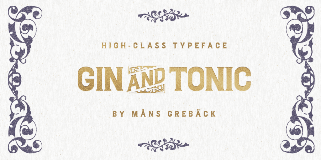 Gin And Tonic Font