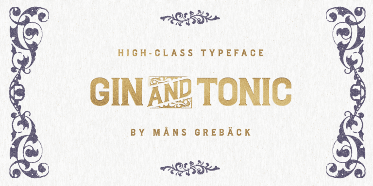 Gin And Tonic Font