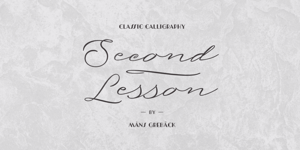 Second Lesson Font