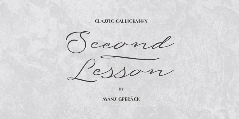 Second Lesson Font