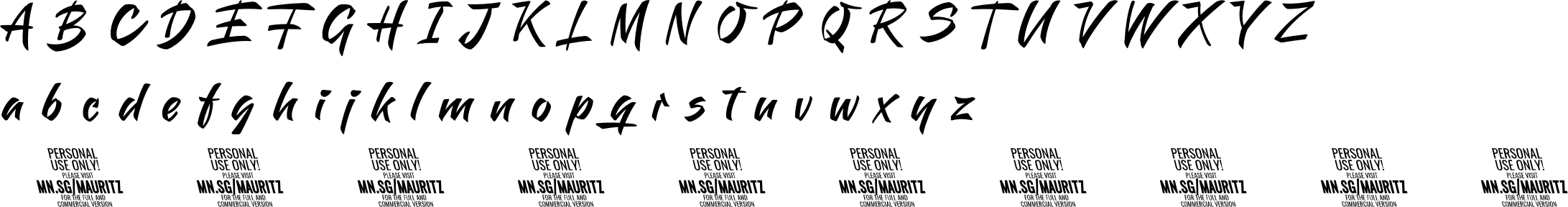 Mauritz Sans Character Map