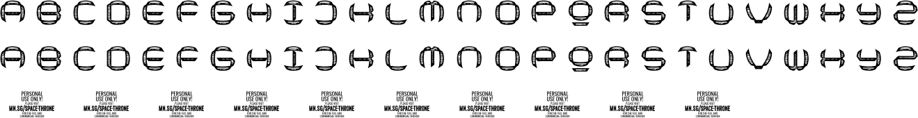 Space Throne Character Map