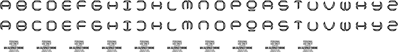 Space Throne Character Map