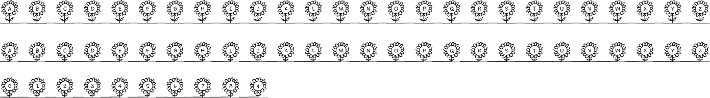 Someflowers Character Map