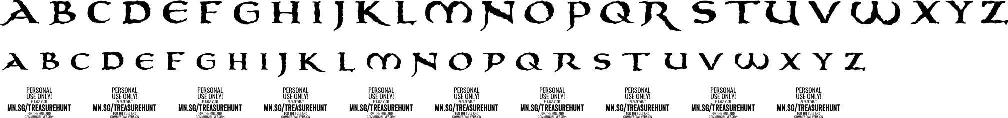 Treasure Hunt Character Map
